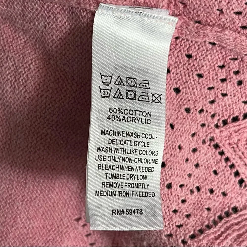 Maggie & Zoe Pink Cable Knit Sweater Dress